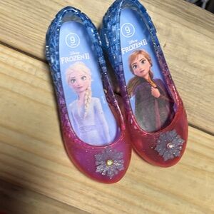 Disney Frozen II Glittery Blue and Pink Shoes